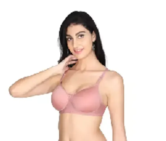 Women's Cotton Lightly Padded Full Coverage Non-Wired T-Shirt Bra Combo (Pack Of 2) Random colour will be sent