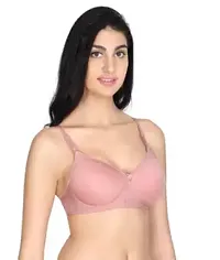 Women's Cotton Lightly Padded Full Coverage Non-Wired T-Shirt Bra Combo (Pack Of 2) Random colour will be sent-thumb1