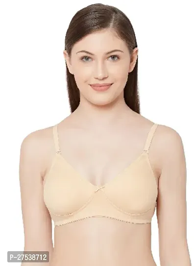 Mielosa Seamless Molded Cup Cotton Blend Lightly Padded Bralette Bra