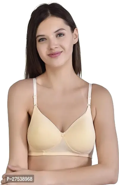 Mielosa Seamless Molded Cup Cotton Blend Lightly Padded Bralette Bra-thumb0