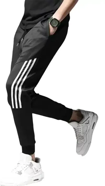 Classic Blended Solid Track Pants for Men