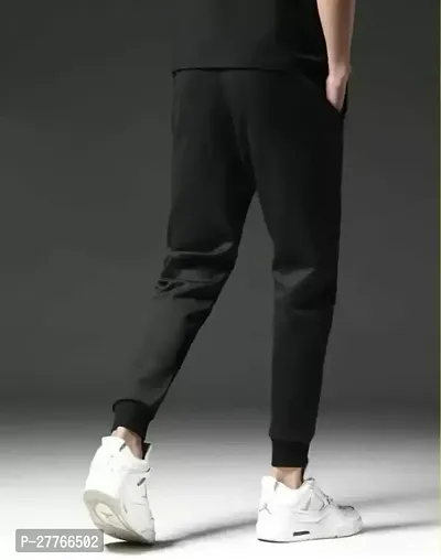 Classic Blended Solid Track Pants for Men-thumb2