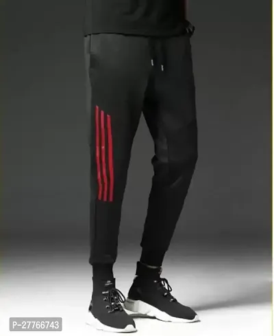 Classic Blended Solid Track Pants for Men-thumb0