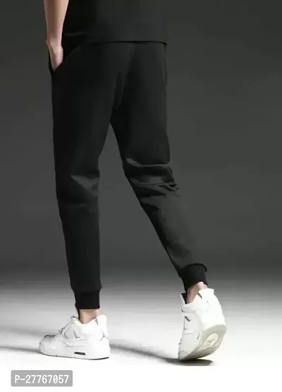 Classic Blended Solid Track Pants for Men-thumb2