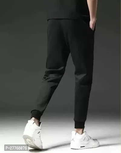 Classic Blended Solid Track Pants for Men-thumb2