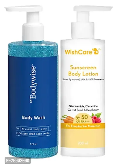 Body Wash and Sun Protection Sunscreen Body Lotion Combo Pack-thumb0