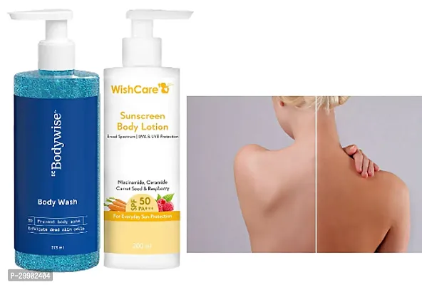 Body Wash and Sun Protection Sunscreen Body Lotion Combo Pack