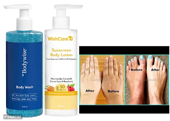 Body Wash and Sun Protection Sunscreen Body Lotion Combo Pack-thumb0