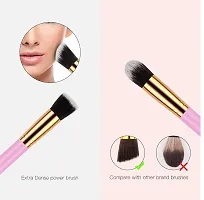 Makeup Brushes -Set of 10 Pcs (Pink)-thumb4