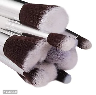 Makeup Brush Set of 10, Foundation Brush Powder Brush Eyeshadow Brushes (White)-thumb3