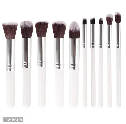 Makeup Brush Set of 10, Foundation Brush Powder Brush Eyeshadow Brushes (White)