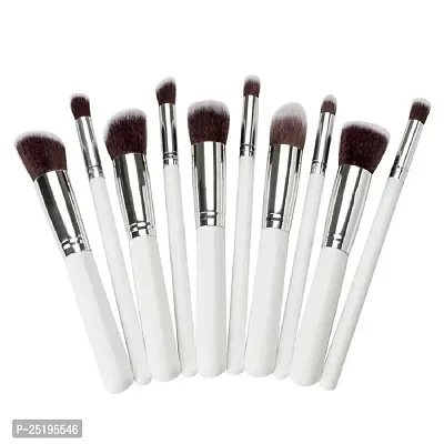 Makeup Brush Set of 10, Foundation Brush Powder Brush Eyeshadow Brush (White)