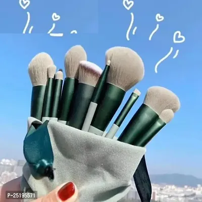 Professional Makeup Brush Set - 13 Piece Makeup Brushes for Eyeshadow, Powder, Blush, Foundation Brush Set with Portable Pouch-thumb2