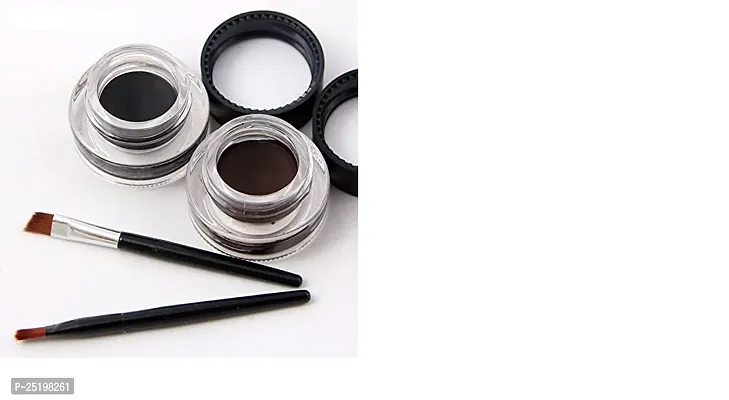 2 in 1 Music Flower Gel Eyeliner Kajal Black  Brown Waterproof  Smudge Proof, 24 Hour Long Lasting (Set of 2)-thumb3