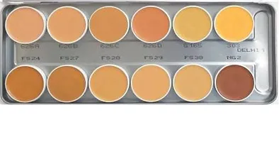 SupraColor Foundation Cream Palette 12 Color Foundation, Natural Finish-thumb2