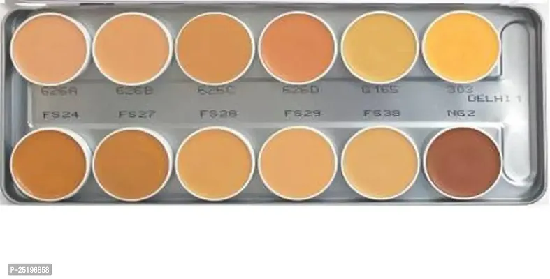 SupraColor Foundation Cream Palette 12 Color Foundation, Natural Finish-thumb3