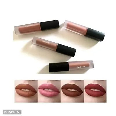 Groovs Liquid Brown Nude Edition Matte MinisLipstick, 6-ml - (Pack of 4)-thumb2