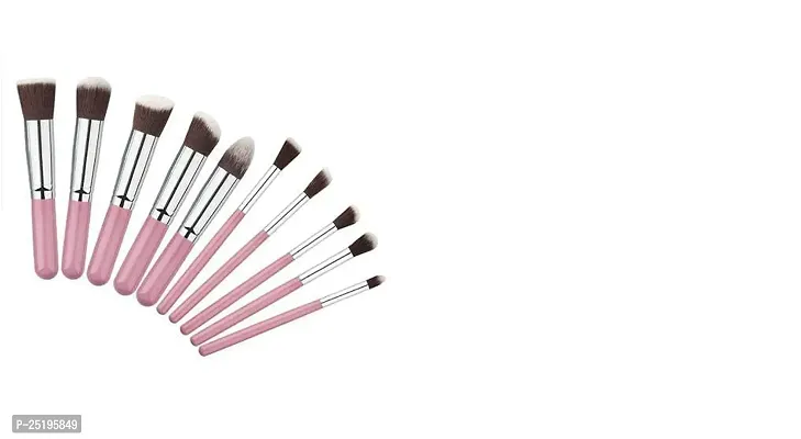 Makeup Brushes -Set of 10 Pcs (Pink)-thumb0