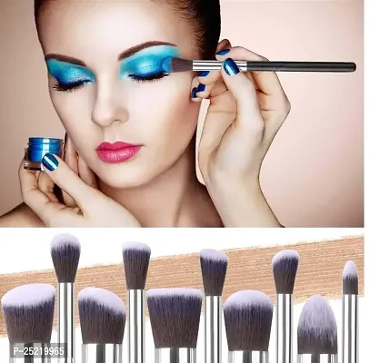 Makeup Brush Set of 10, Foundation Brush Powder Brush Eyeshadow All Brushes (Black Color)-thumb4