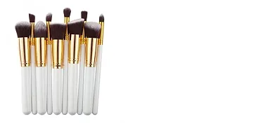 Makeup Brush Set of 10, Foundation Brush Powder Brush Eyeshadow All Brushes (White)-thumb1