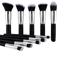 Makeup Brush Set of 10, Foundation Brush Powder Brush Eyeshadow Brushes (Black)-thumb1