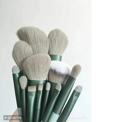 Professional Fix+ Brushes Makeup Brush Set - 13 Piece Makeup Brushes for Eyeshadow, Powder, Blush, Foundation Blending Brush Set with Portable Pouch-thumb2