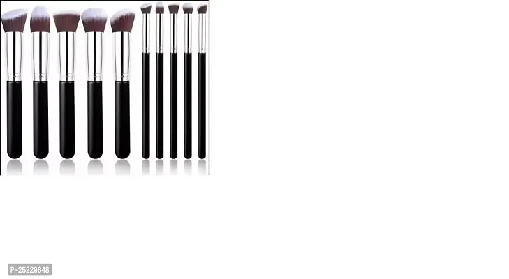 Makeup Brush Set of 10, Foundation Brush Powder Brush Eyeshadow Brushes (Blackk Color)-thumb0