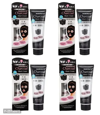 Charcoal Peel Off Mask for Men  Women | Removes Blackheads and Whiteheads | Active Cooling Effect | Deep Skin Purifying Cleansing Pack of 4