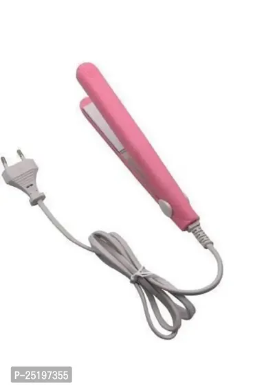 Mini Professional Temperature Control Flat Iron Hair Straightener (Pink)-thumb0