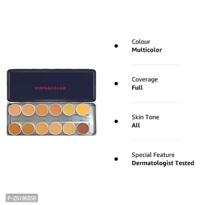 SupraColor Foundation Cream Palette 12 Color Foundation, Natural Finish-thumb2