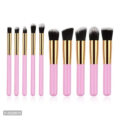 Makeup Brushes -Set of 10 Pieces (Pink)