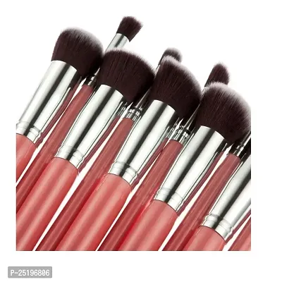 Makeup Brush Set of 10, Foundation Brush Powder Brush Eyeshadow Brushes (Pink)-thumb2