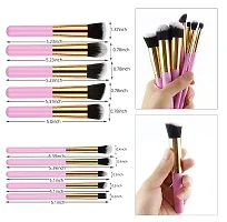 Makeup Brushes -Set of 10 Pieces (Pink)-thumb1