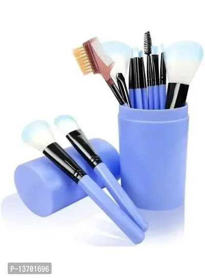 Professional 12 Piece of Blue Make-up Brushes with container-thumb0