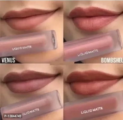 Groovs Mini Lipsticks Combo Pack of 4 Shades Liquid Matte Lipstick Set, Nude Edition-thumb0