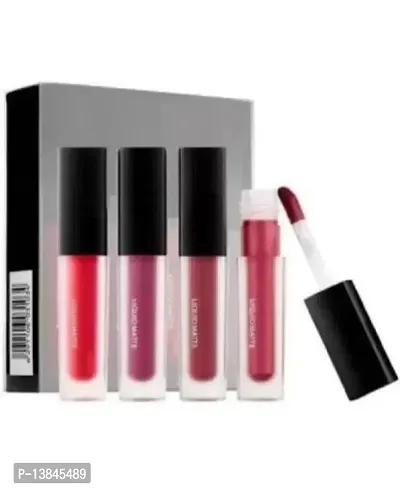 Groovs Mini Lipsticks Combo Pack of 4 Shades Liquid Matte Lipstick Set, Red Edition-thumb0