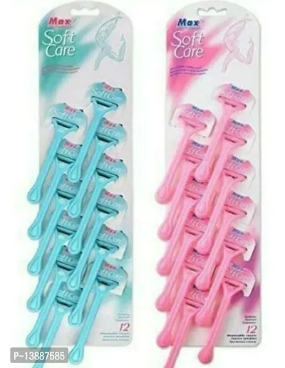 Max Soft Care Disposable Razor 24 Pcs/Set Men and Women Travel Body Hair Remover.