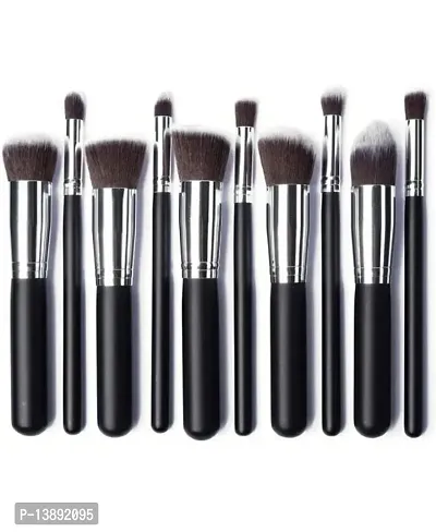 Professional Makeup Brushes | Set of 10 Pcs | Black Color-thumb0