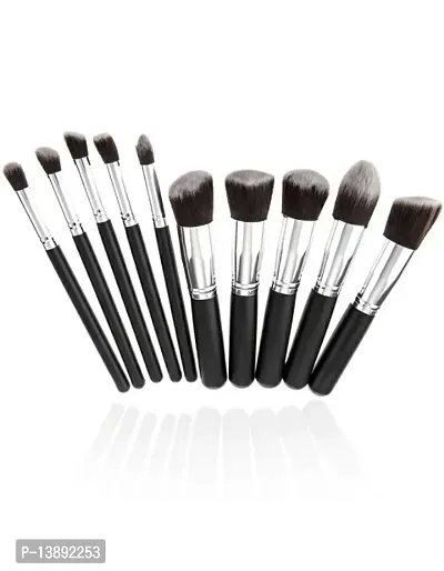Professional Makeup Brushes | Set of 10 Pcs | Black Color