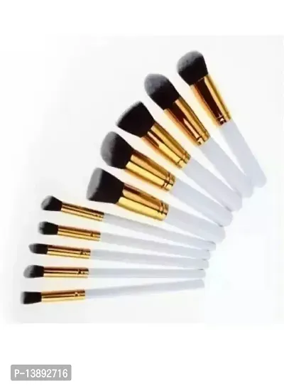 Professional Makeup Brushes | Set of 10 Pcs | White Color