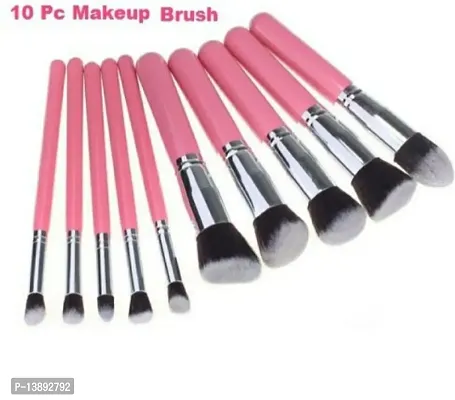 Professional Makeup Brushes | Set of 10 Pcs | Pink Color