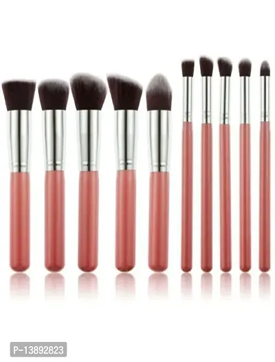 Professional Makeup Brushes | Set of 10 Pcs | Pink Color-thumb0