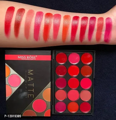 SH.HUDA Professional Beauty 15 Color Ultra Pigmented Infinity Matte Lip Color Palette