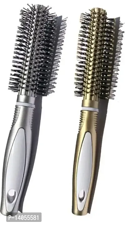 Hair Styling Roller Comb For Men And Women / Round Hair Brush (Pack of 2 pcs)