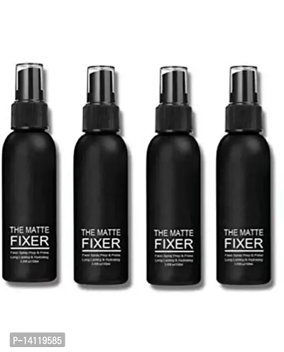 Women's  Men's Long lasting  Hydrating Matte Fixer Spray for Face Makeup - (Pack of 4)