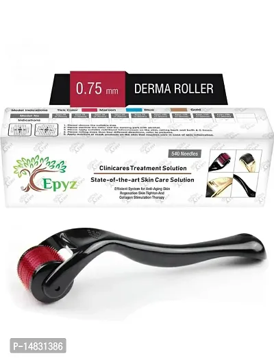 Derma Roller 540 Titanium Micro-Needles for Skin Care I Hair  Beard Growth I Anti-aging I Acne Scars Removal I Men  Women.-thumb0