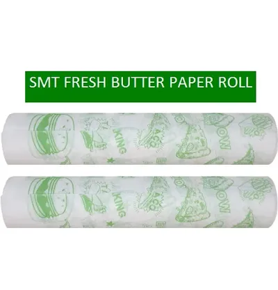 Food Wrapping Butter Paper | Wrap Roti, bakery items, burgers, pizza etc. | Non Sticky | Microwave Safe | Refrigerable | 100% Hygienic (Pack of 2 pcs)