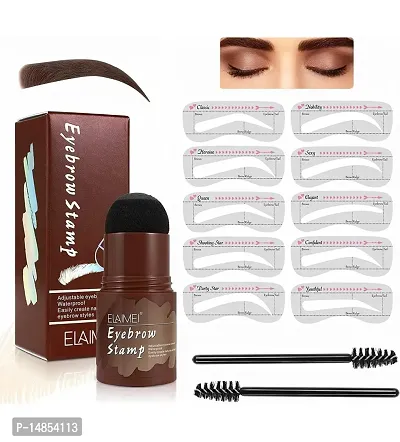 Eyebrow Stamp and Shaping Kit for Perfect Brow,  Eyebrow Stamp Stencils Kit and Eyebrow Brushes, Long-lasting, Waterproof