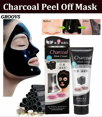 Charcoal Oil Control Anti-Acne Deep Cleansing Blackhead Remover Black Cream Peel Off Mask