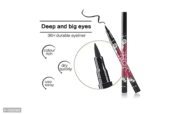 36H Eyeliner Pen, Made With Waterproof Formula, Smudge Proof, Soft And Smooth Application, Easy To Use (Pack of 2 Pcs)..